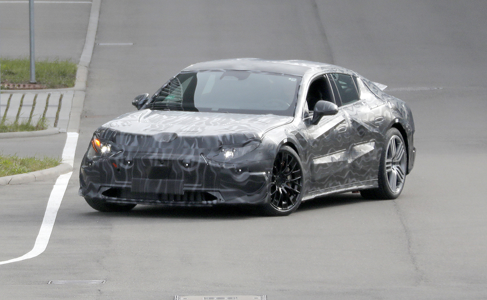 Mercedes-AMG GT EV spotted testing by spy photographers | Automotive News